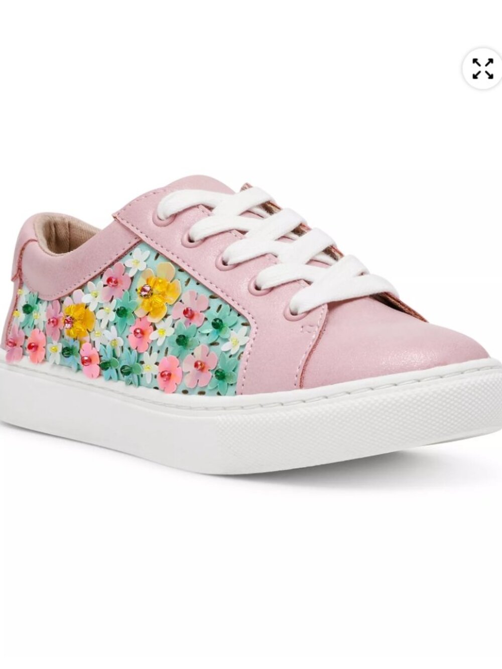 NWT Betsey Johnson Girls Romy 3d Flower Sequin Sneaker